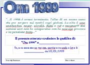 Il certificato Om 1999